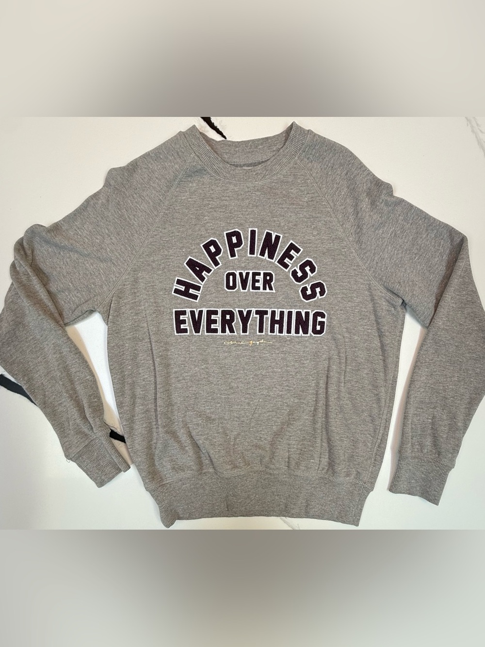 Spiritual Gangster Happiness Over Everything Gray Sweatshirt Size Small